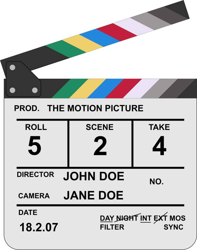 Illustration of a film clapperboard