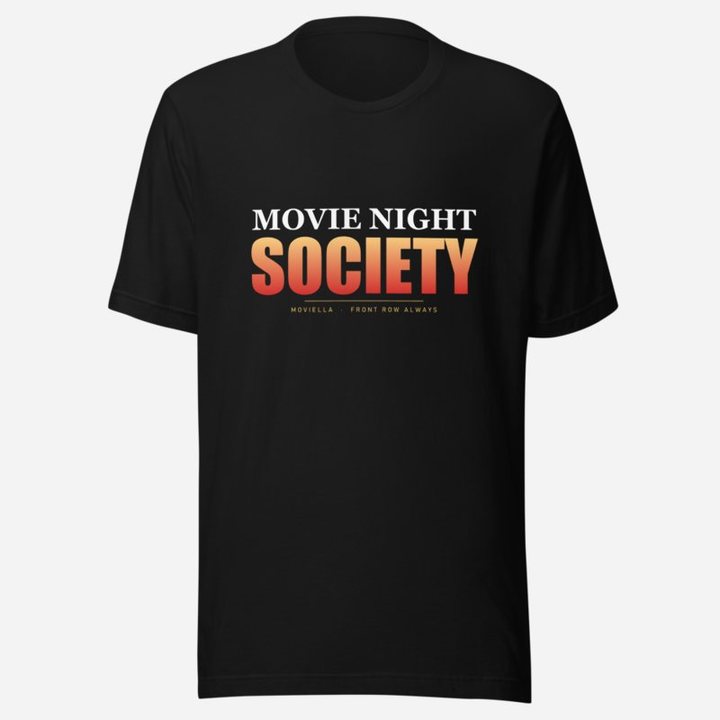 Moviella Movie Night Society Tee in Black