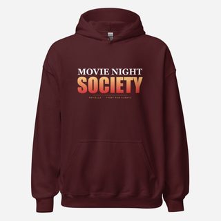 Moviella Movie Night Society Hoodie Maroon