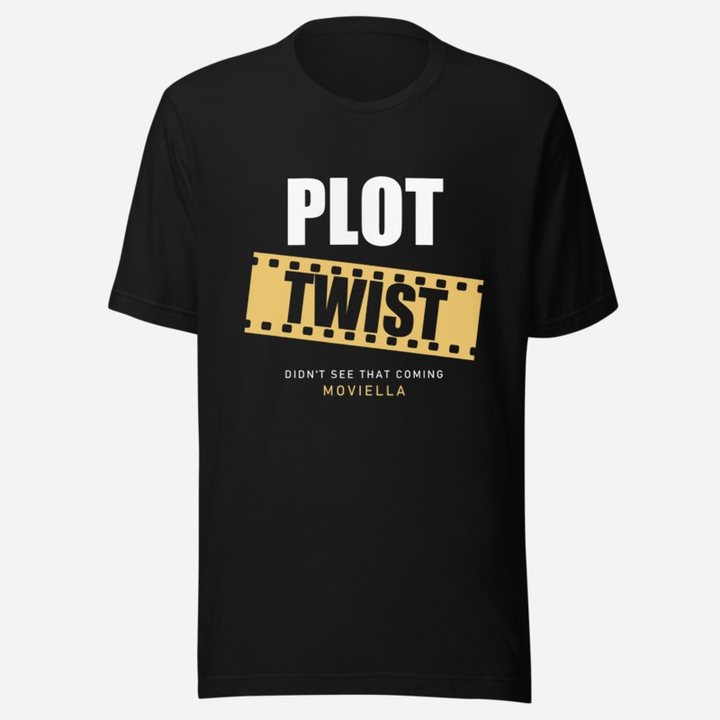Moviella Plot Twist (Film Strip) Cinema Tee in Black