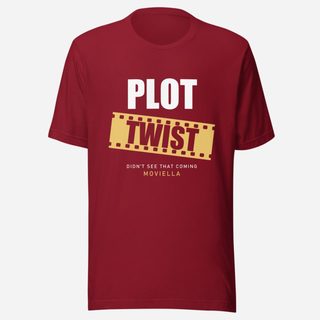 Moviella Plot Twist (Film Strip) Cinema Tee Cardinal