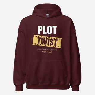 Moviella Plot Twist (Film Strip) Cinema Hoodie Maroon
