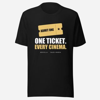 Moviella One Ticket Every Cinema Cinema Tee Black
