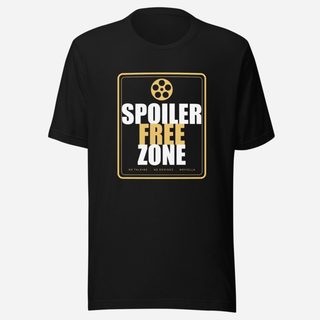 Moviella Spoiler Free Zone Cinema Tee Black