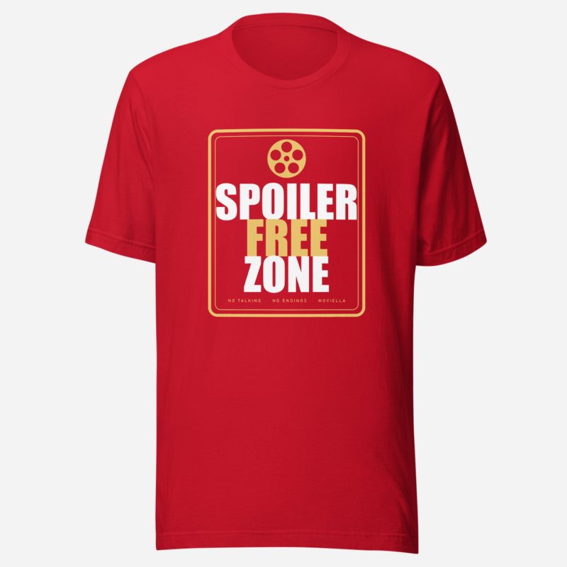 Moviella Spoiler Free Zone Cinema Tee