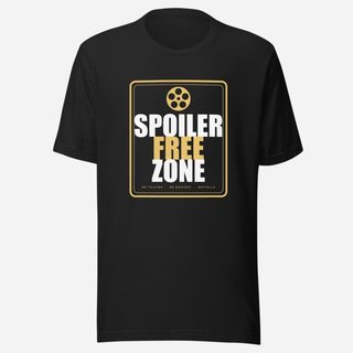 Moviella Spoiler Free Zone Cinema Tee Vintage Black