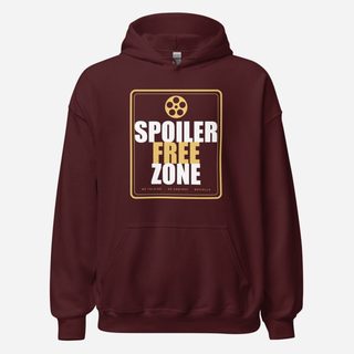 Moviella Spoiler Free Zone Cinema Hoodie Maroon