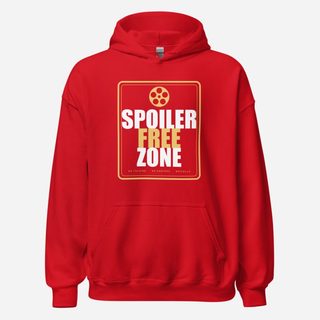 Moviella Spoiler Free Zone Cinema Hoodie Red
