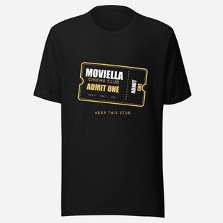 Moviella Cinema Club Ticket Stub Cinema Tee Black