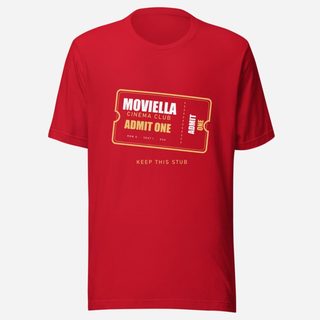 Moviella Cinema Club Ticket Stub Cinema Tee Red