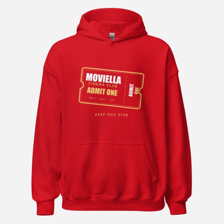 Moviella Cinema Club Ticket Stub Cinema Hoodie in Red