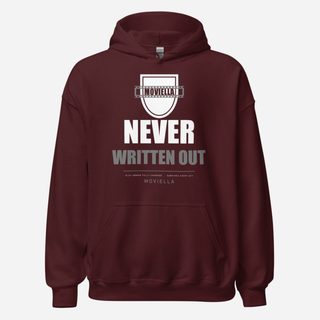 Moviella Never Written Out Sayings Hoodie Maroon