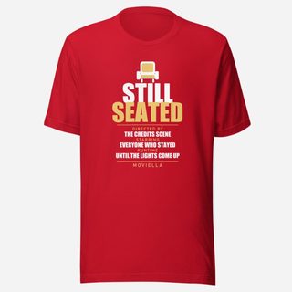Moviella Still Seated Sayings Tee Red