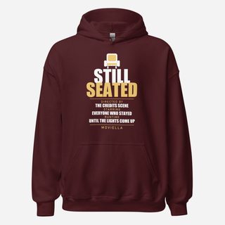 Moviella Still Seated Sayings Hoodie Maroon