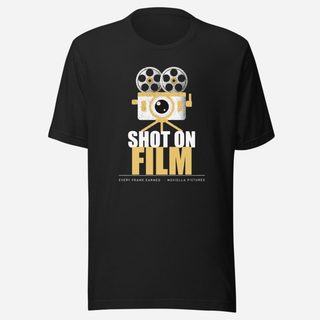 Moviella Shot On Film Screening Room Tee Vintage Black