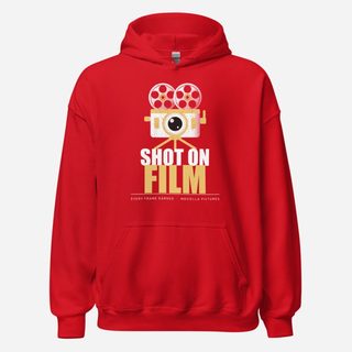 Moviella Shot On Film Screening Room Hoodie Red