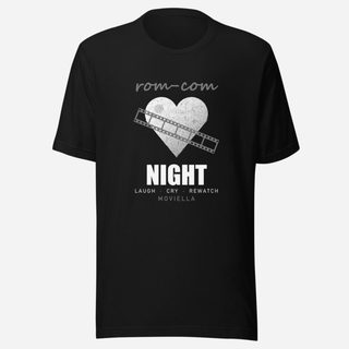 Moviella Rom-Com Night Screening Room Tee Black