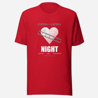 Moviella Rom-Com Night Screening Room Tee Red