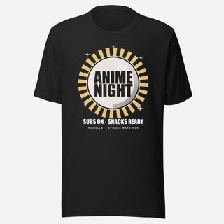 Moviella Anime Night Screening Room Tee Vintage Black