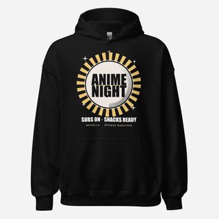 Moviella Anime Night Screening Room Hoodie Black