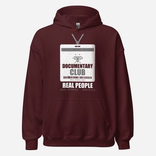 Moviella Documentary Club Screening Room Hoodie Maroon