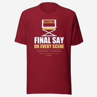 Moviella Director's Chair Screening Room Tee Cardinal