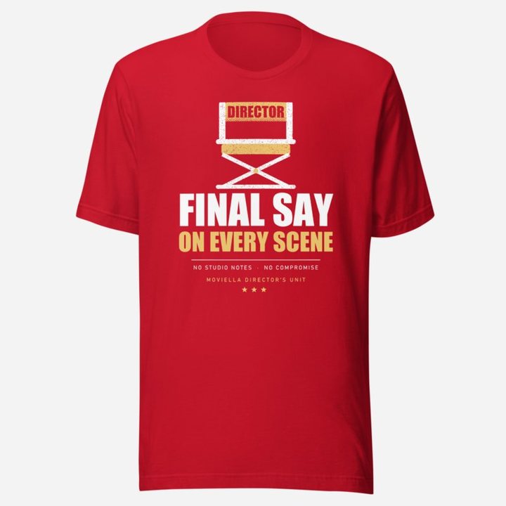 Moviella Director's Chair Screening Room Tee in Red