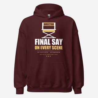 Moviella Director's Chair Screening Room Hoodie Maroon