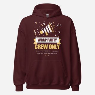 Moviella Wrap Party Screening Room Hoodie Maroon