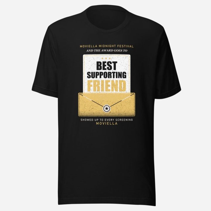 Moviella Best Supporting Friend Screening Room Tee in Black