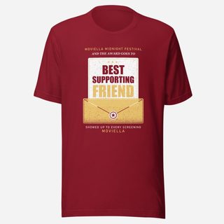 Moviella Best Supporting Friend Screening Room Tee Cardinal