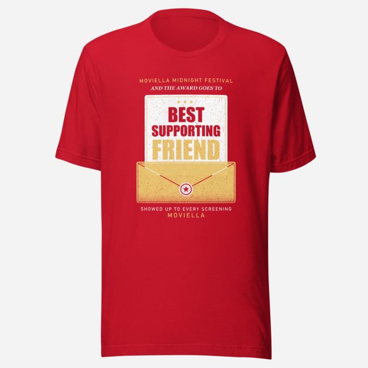 Moviella Best Supporting Friend Screening Room Tee in Red