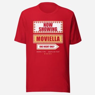 Moviella Now Showing Screening Room Tee Red