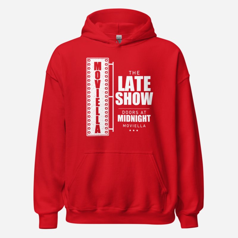 Moviella The Late Show Screening Room Hoodie in Red