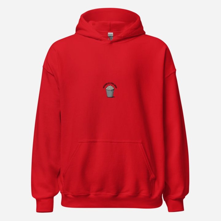 Moviella Popcorn Is A Food Group Hoodie in Red