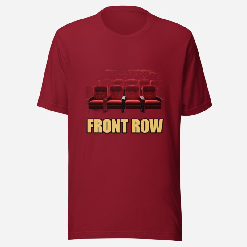 Moviella Front Row Cinema Seats Tee Cardinal