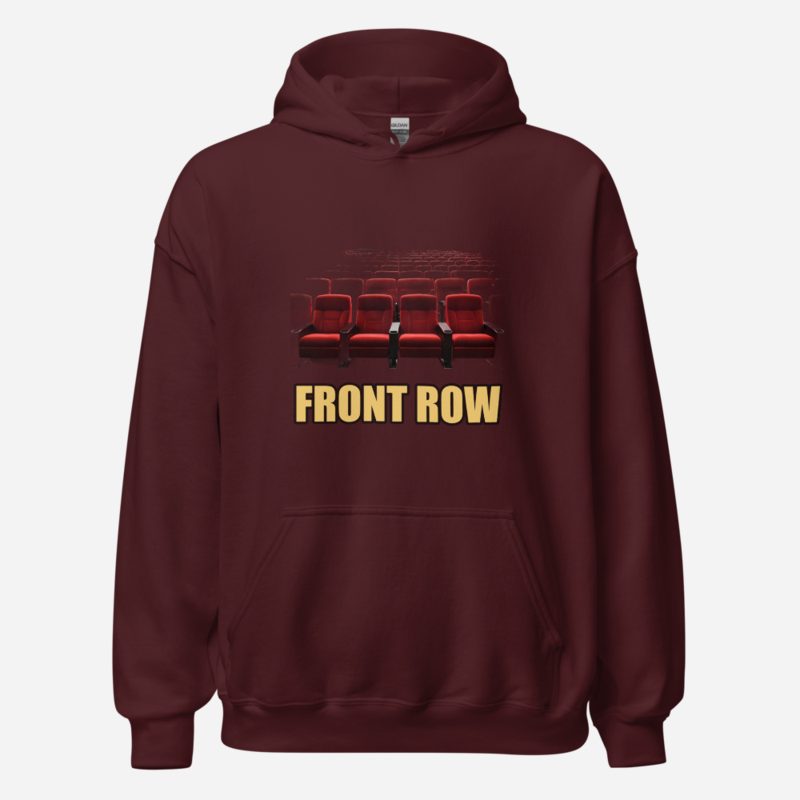 Moviella Front Row Cinema Seats Hoodie Maroon