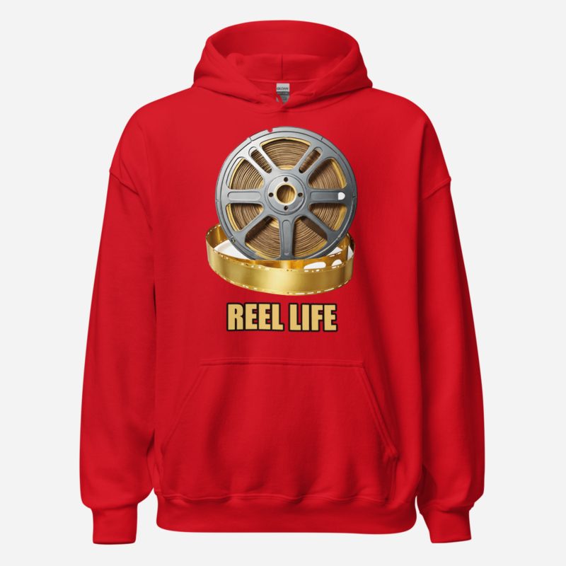 Moviella Reel Life Film Hoodie in Red