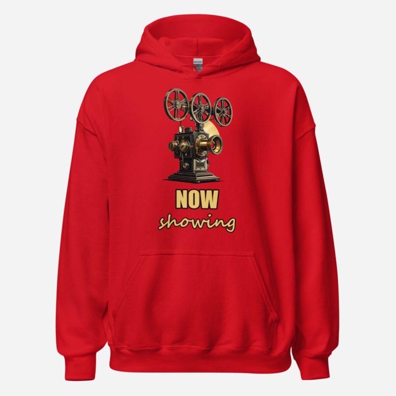 Moviella Now Showing Projector Hoodie Red