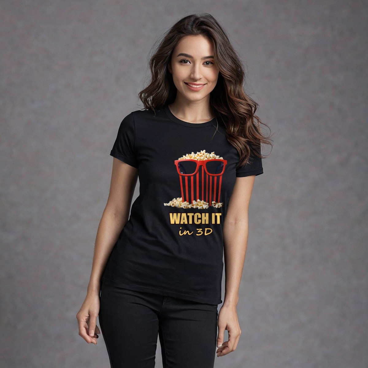 Moviella Watch It In 3D Glasses Tee