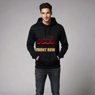 Moviella Front Row Cinema Seats Hoodie AI model