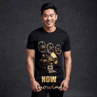 Moviella Now Showing Projector Tee AI model